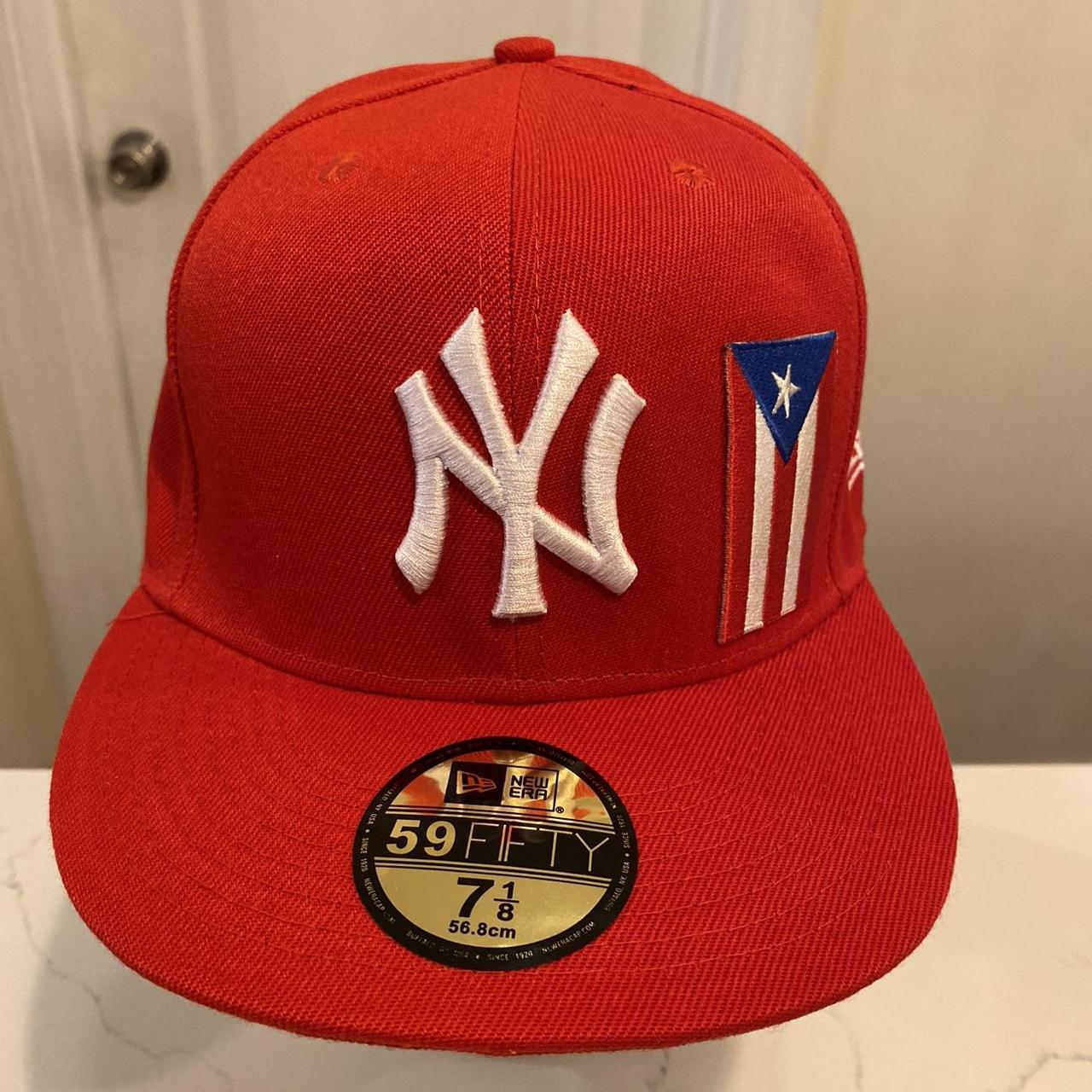 Yankees Puerto Rico fitted cap size 7 1/8. Red... - Depop