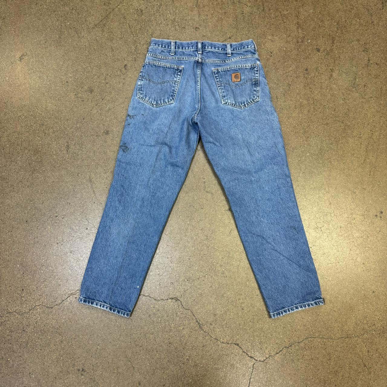 Vintage carhartt jeans paper tag sz. 34”X30” -small... - Depop