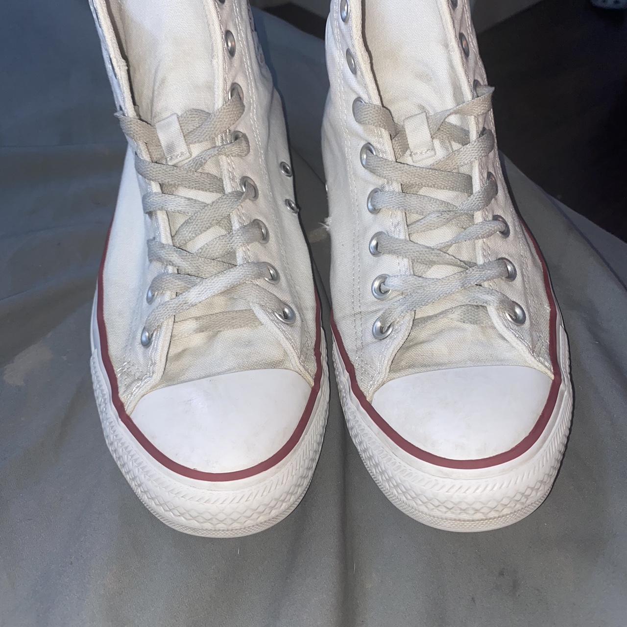 White converse Not sure if the stains on the tong... Depop