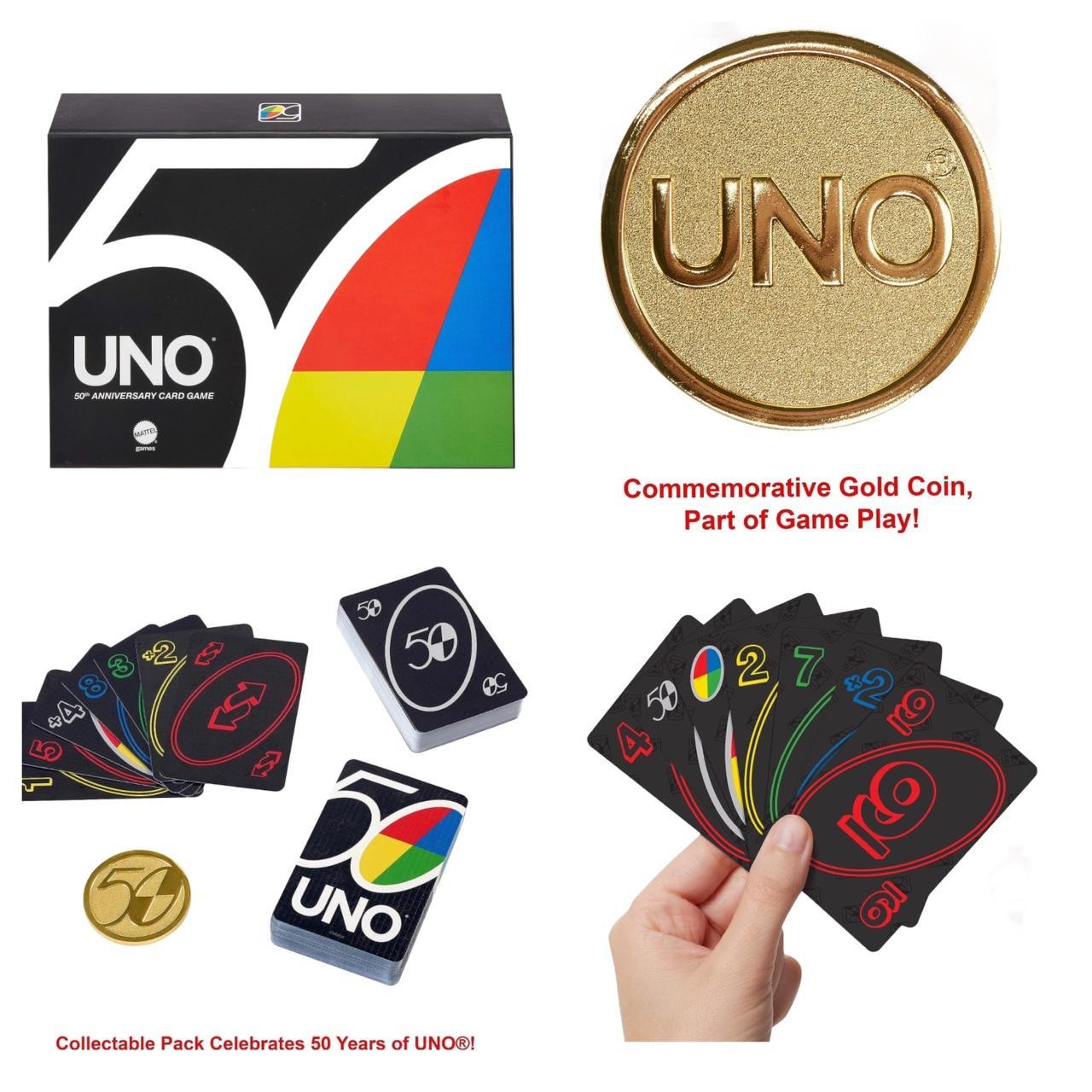 Mattel UNO Premium 50th Anniversary Edition Matching Card Game