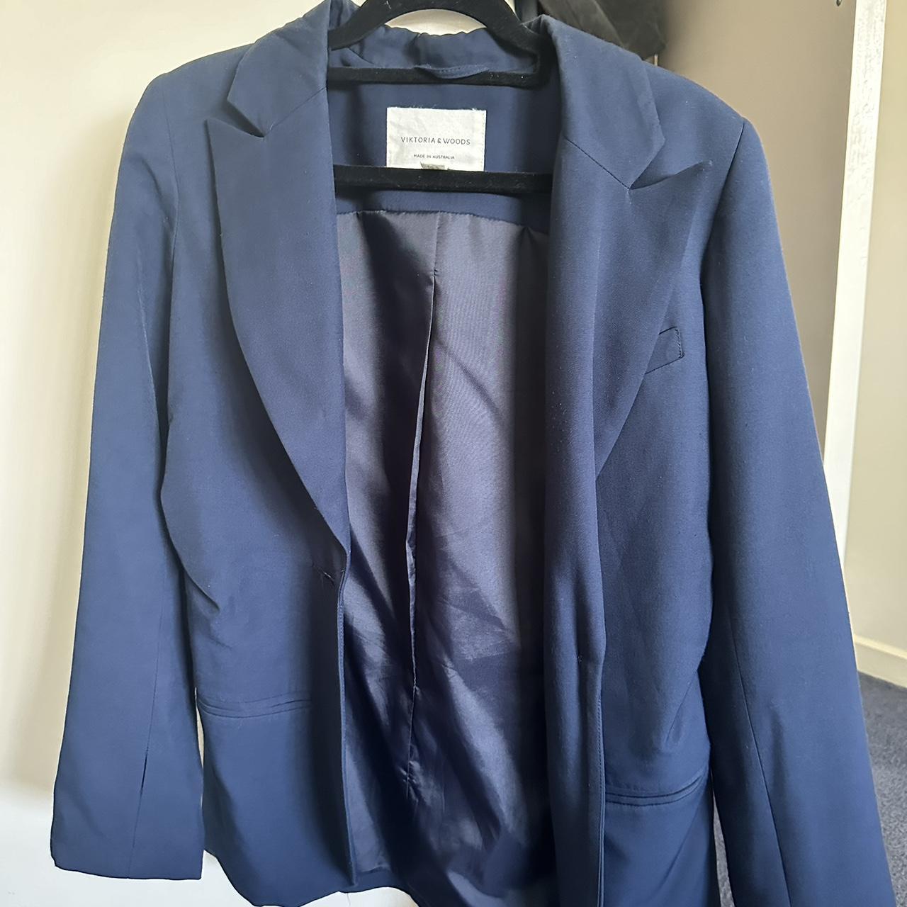 Navy VIK and woods blazer - Depop