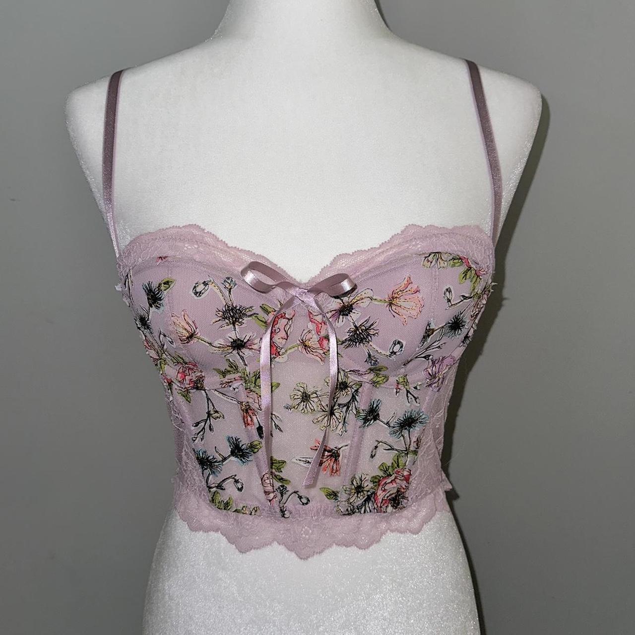 Victoria's secret Corset Top Gorgeous floral pattern - Depop