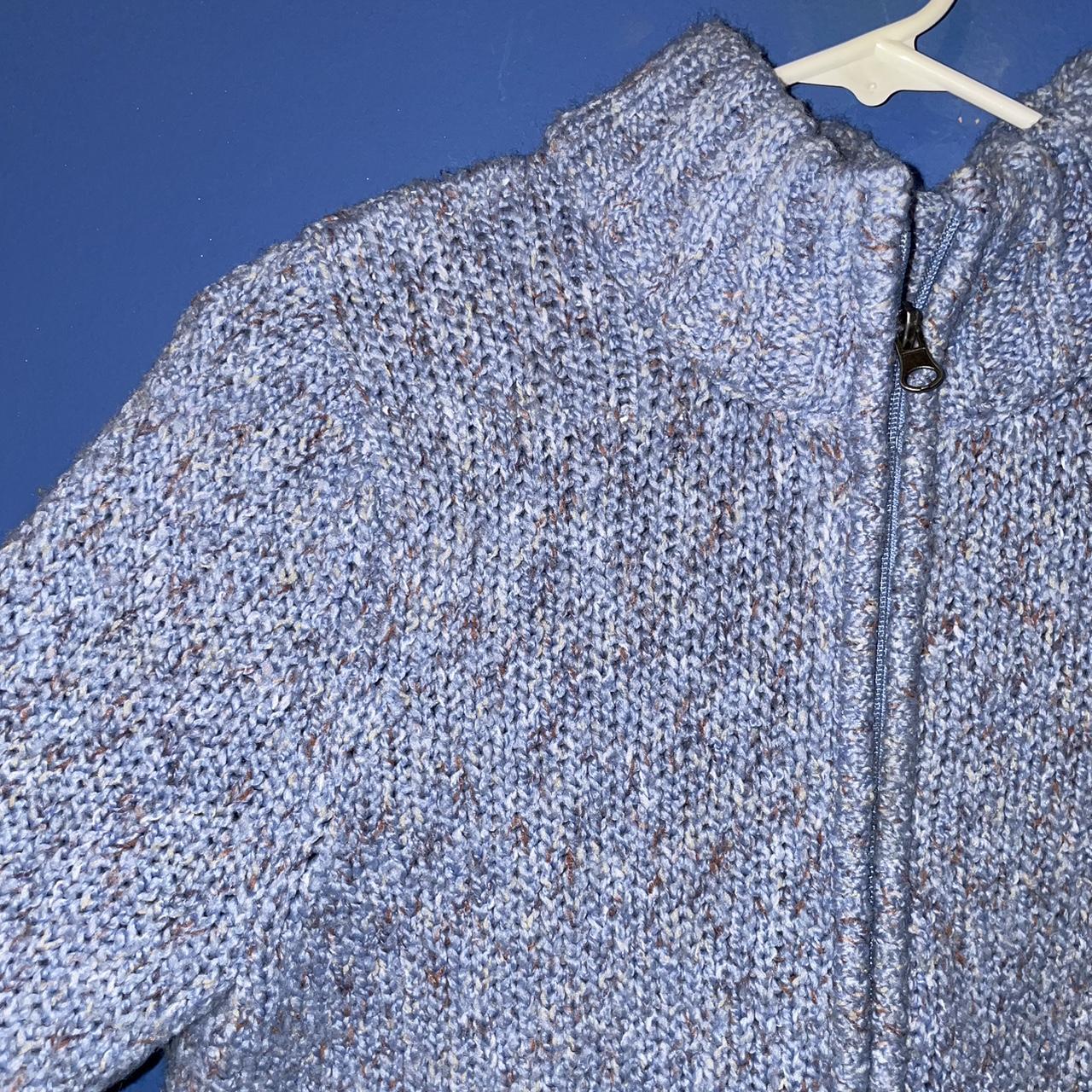 Women's Blue and Brown Jumper Depop