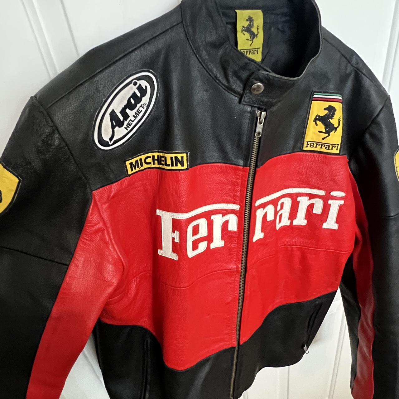 Ferrari Men's Red and Black Jacket | Depop