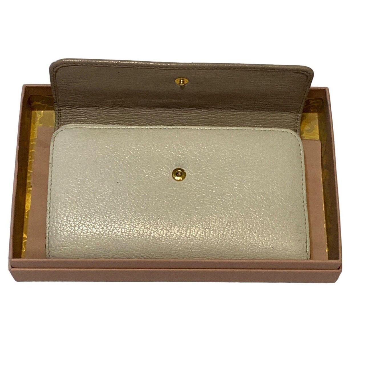 Miu Miu Women's Wallets - Tan/Brown – Miu Miu Lea… - image 3