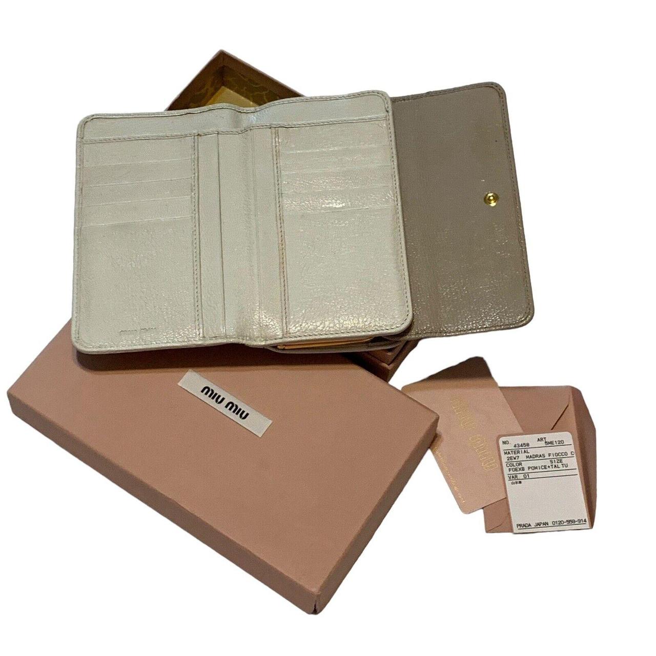 Miu Miu Women's Wallets - Tan/Brown – Miu Miu Lea… - image 4