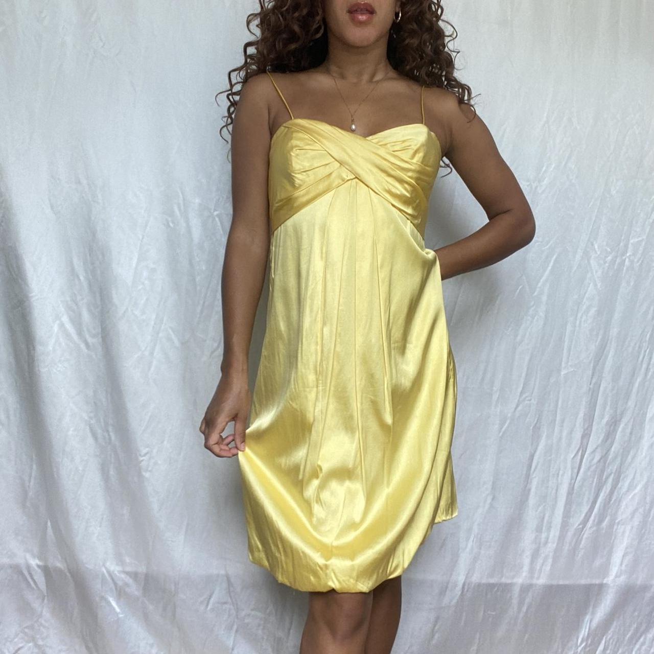 Liquid Gold Genuine Silk Dress by Designer Nicole. Depop