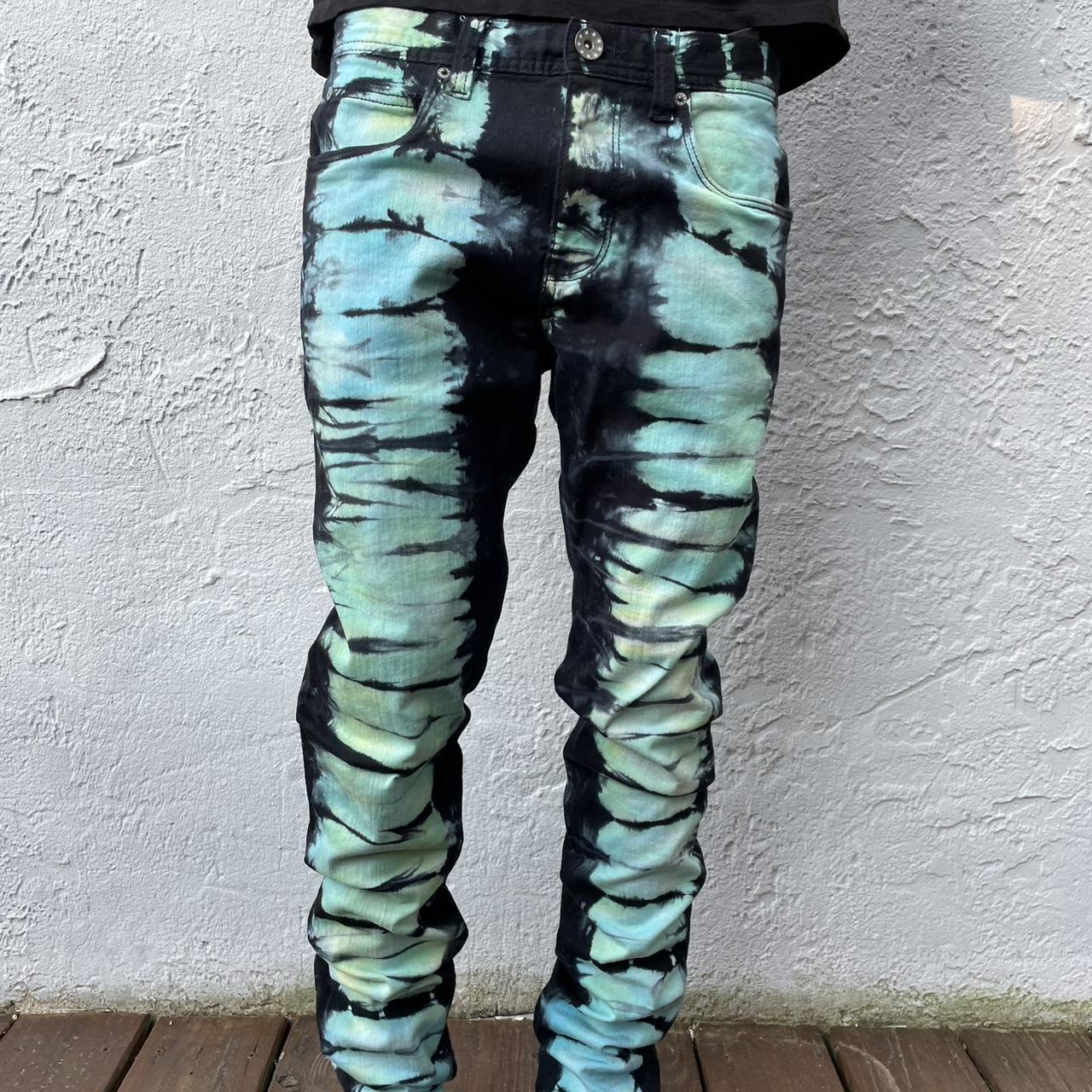 Zumiez Men's Black and Green Jeans Depop
