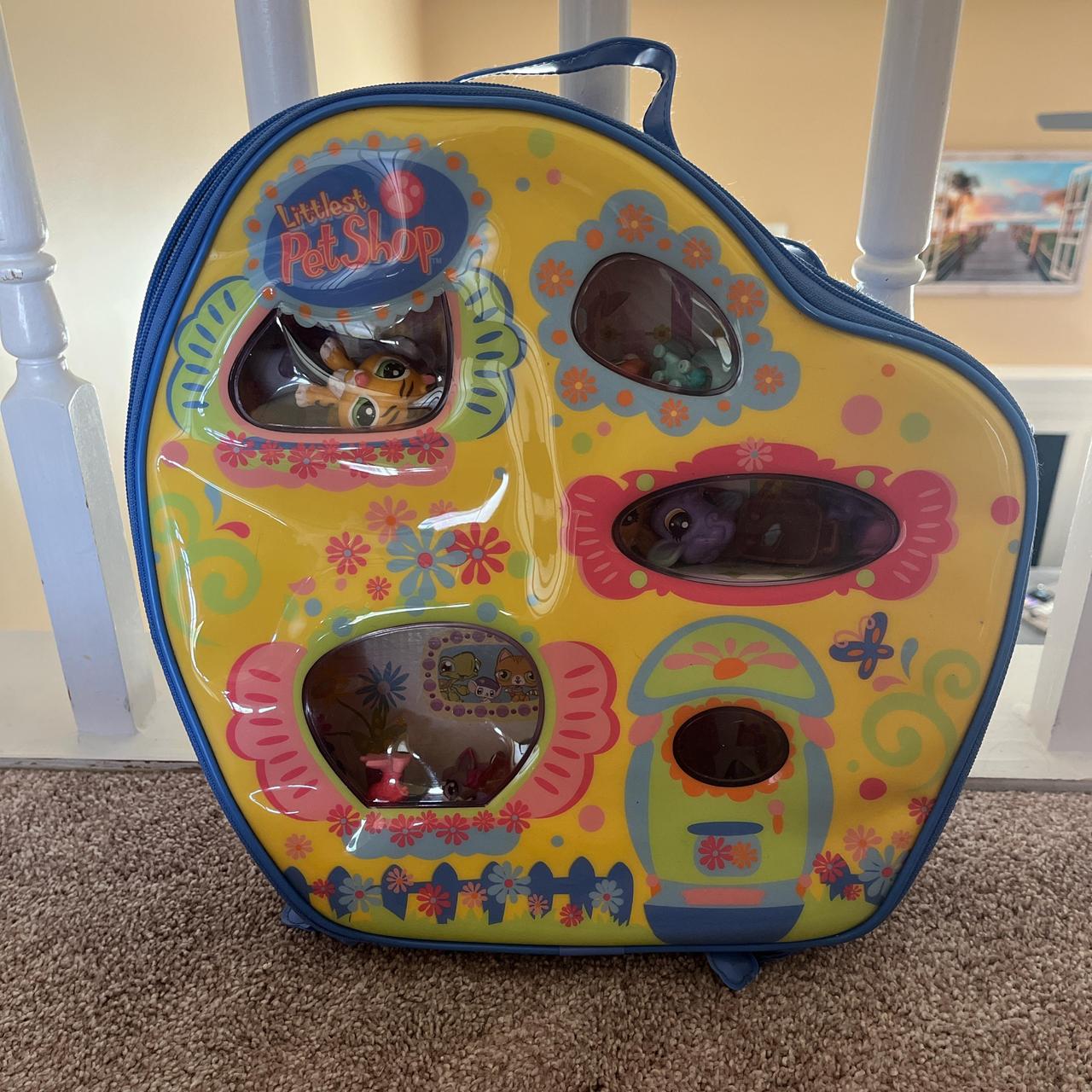Littlest Pet Shop carry case with assorted pets from... Depop