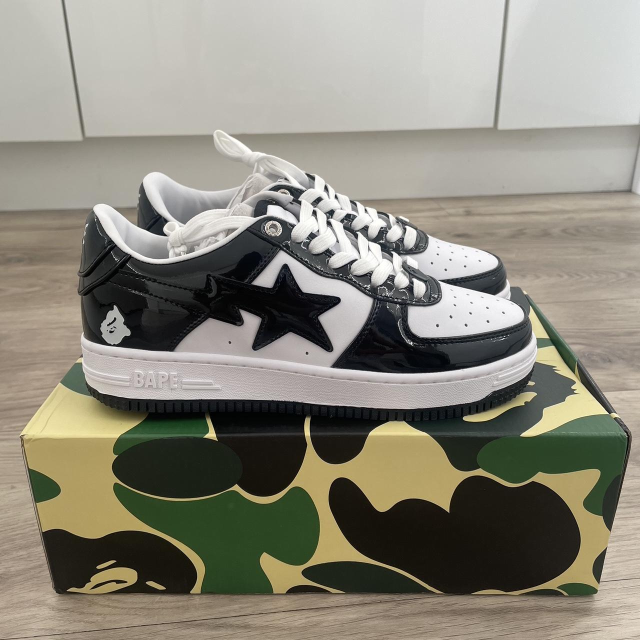 -brand new -black and white bapestar -with dust bag... - Depop