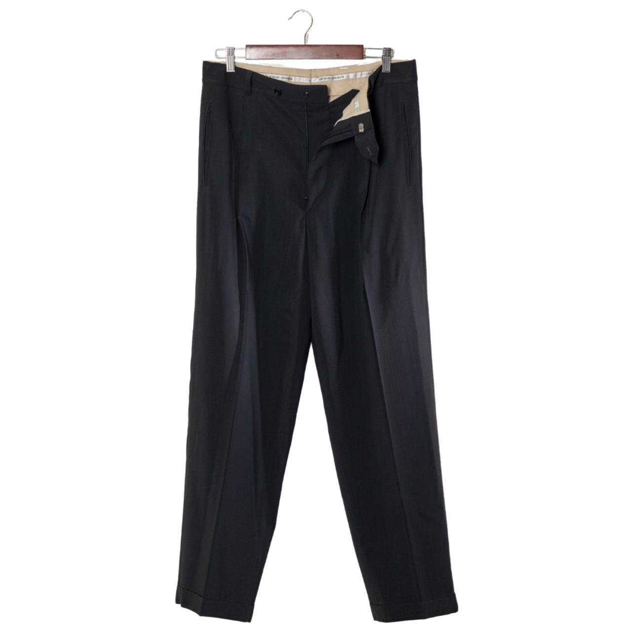 Armani Men's Black and Navy Trousers (3)