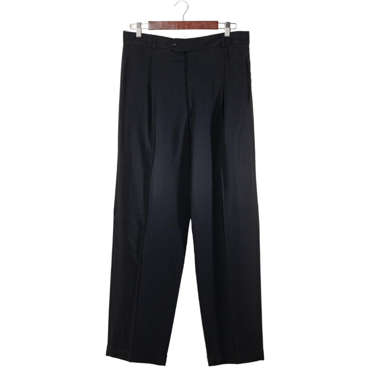 Armani Men's Black and Navy Trousers