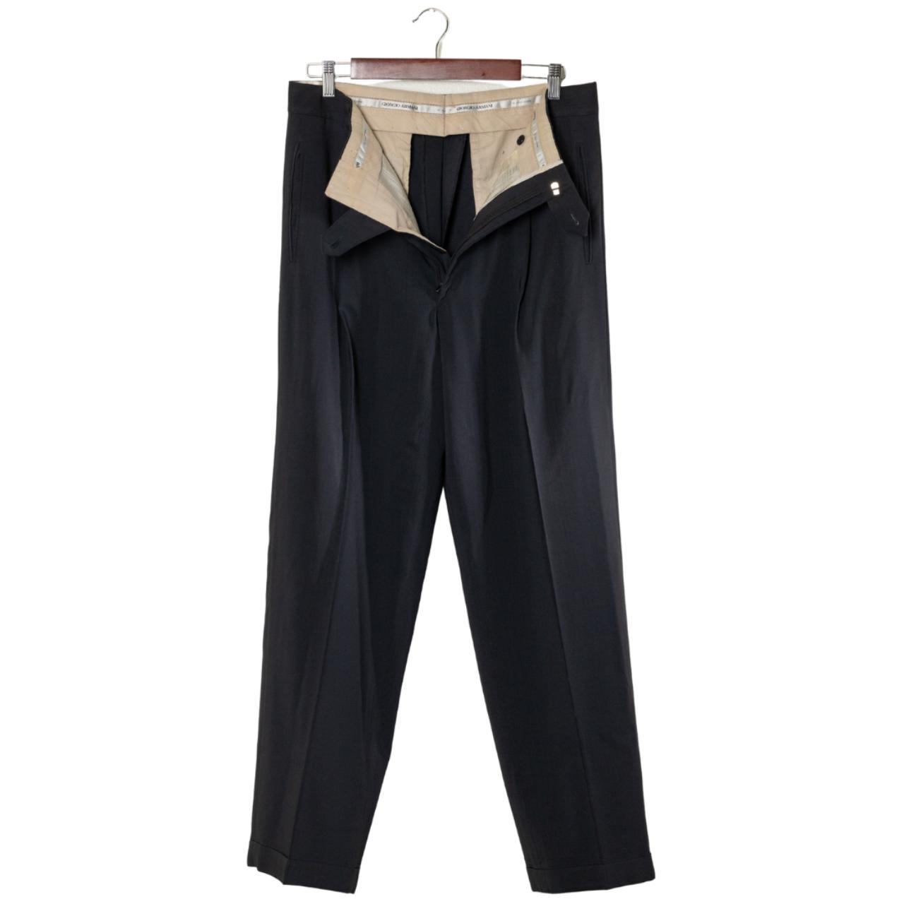 Armani Men's Black and Navy Trousers (4)