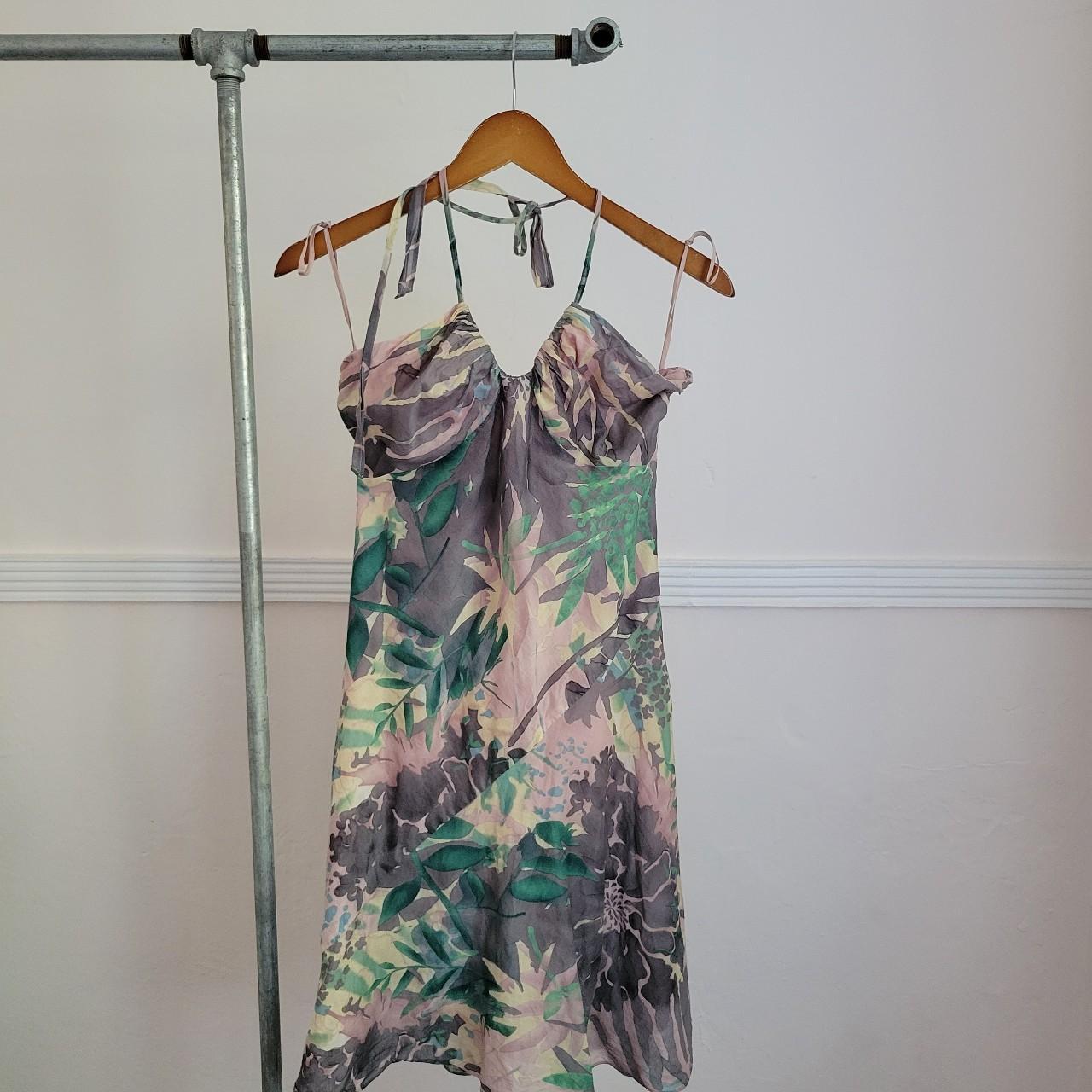 Armani Exchange floral halter sundress. Halter Depop