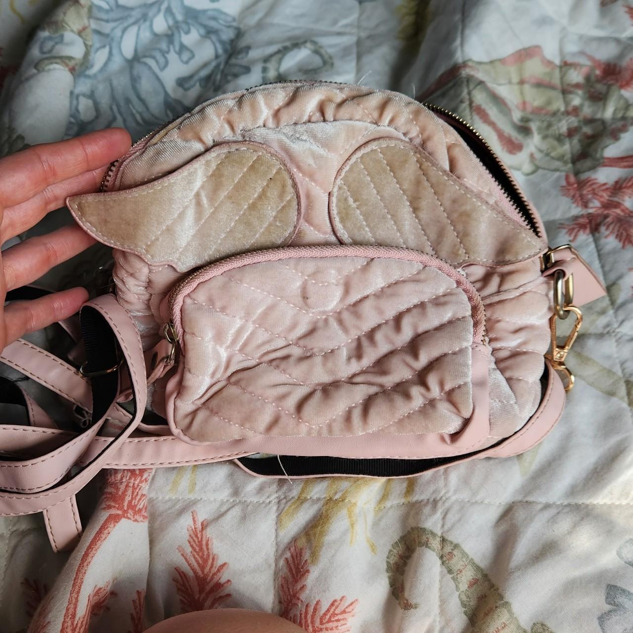 Mini pink velvet bag. Wear as purse or - Depop