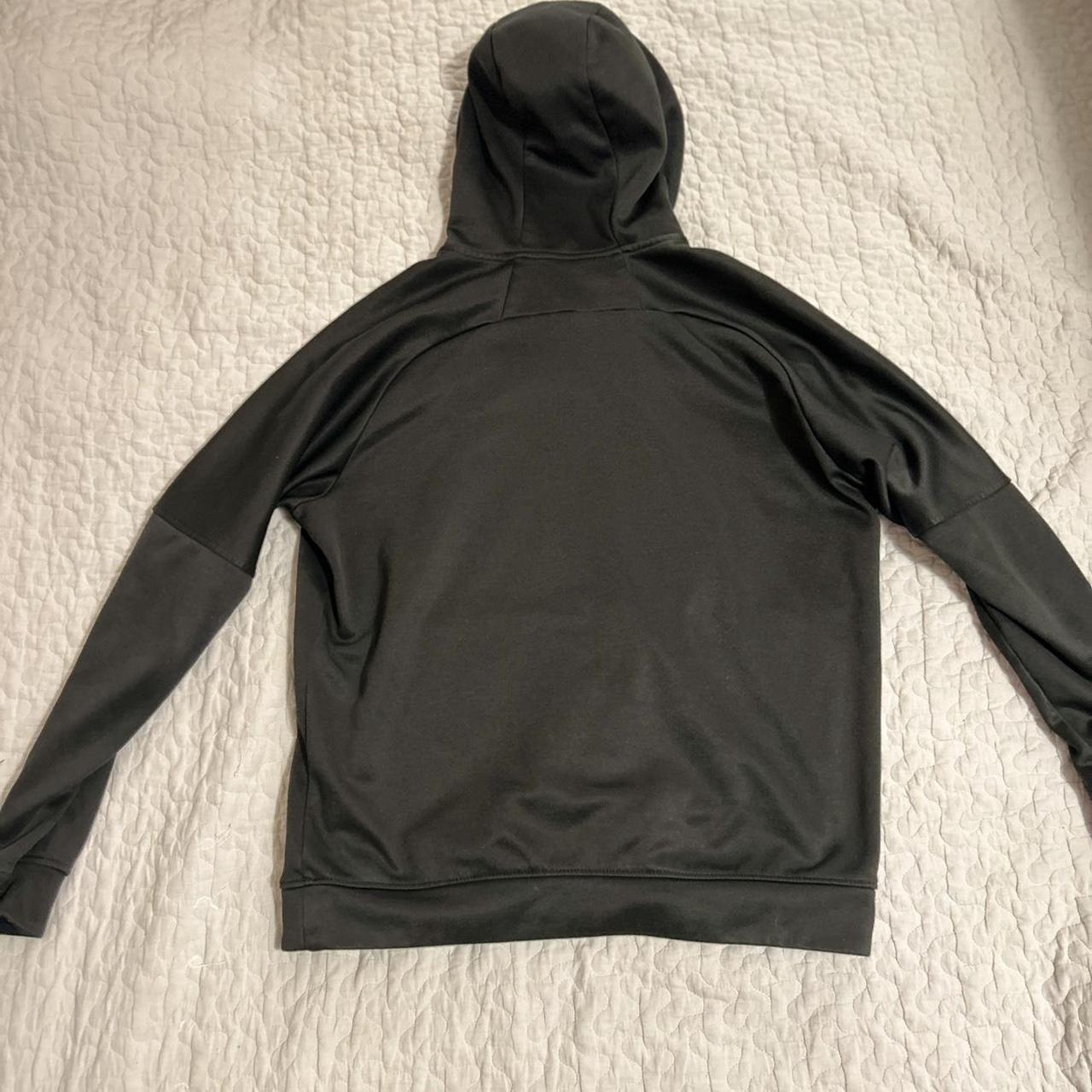 Large adidas all black hoodie. - Depop