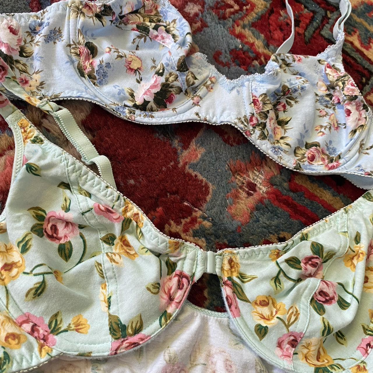 SET OF 2 Vintage Floral Victoria’s Secret bras