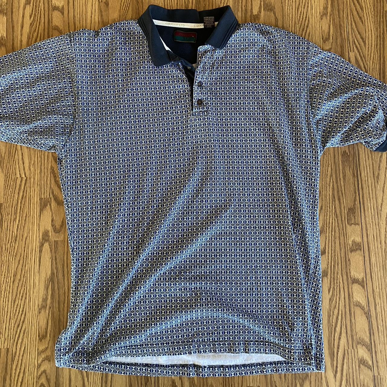 Y2K MEDIUM GOLF POLO SHIRT big dad vibes Model is... - Depop