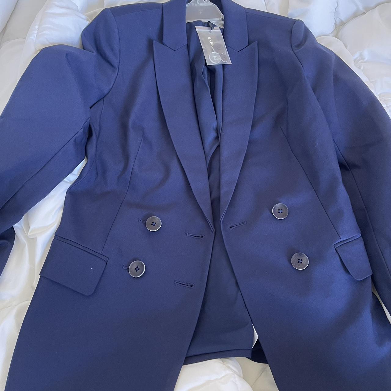 Express Women's Navy Suit Depop