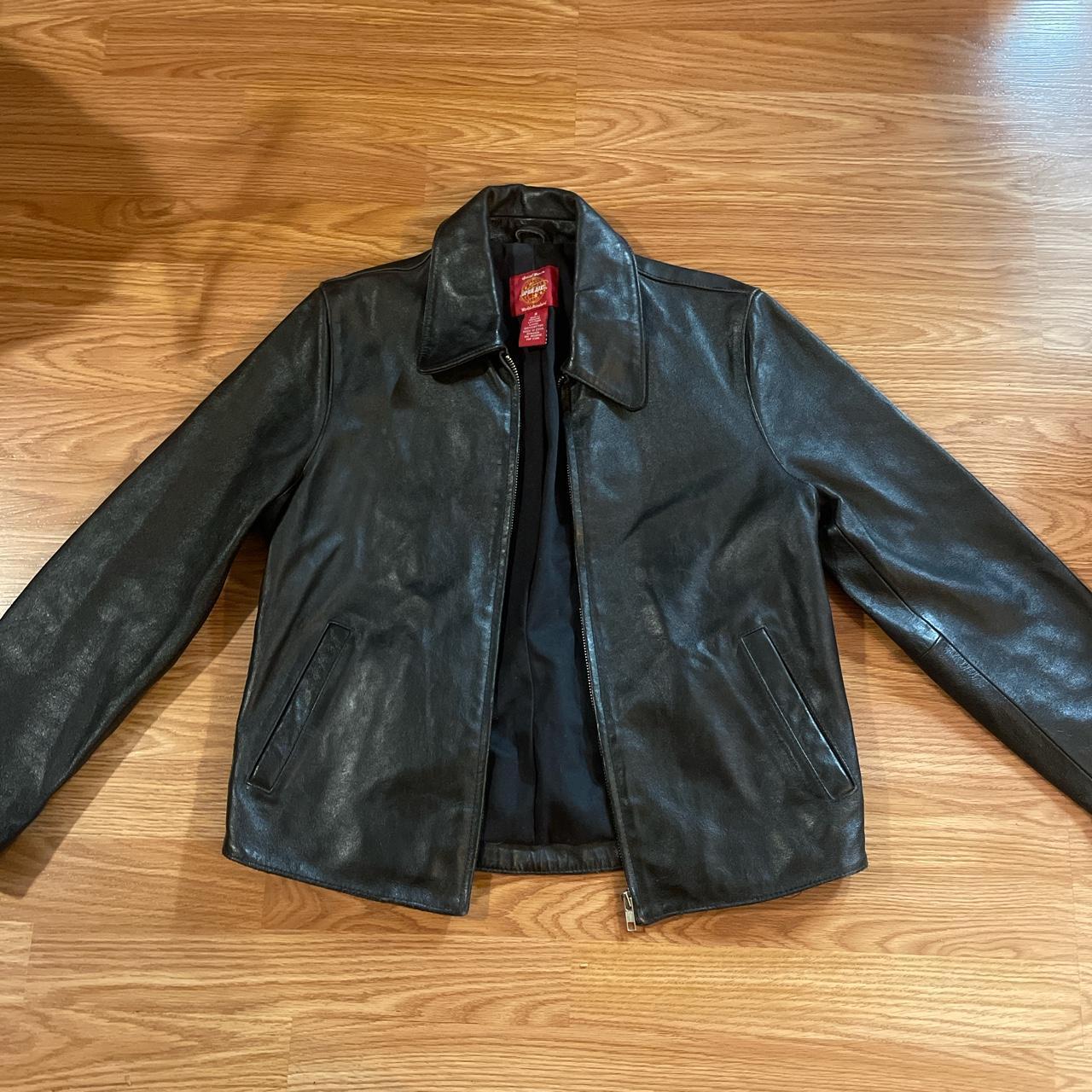 black authentic leather jacket 