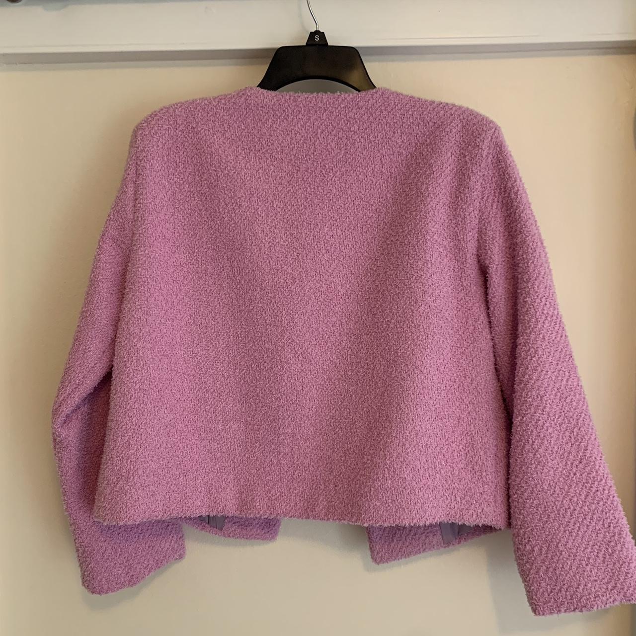 Pink long sleeve tweed jacket - Depop