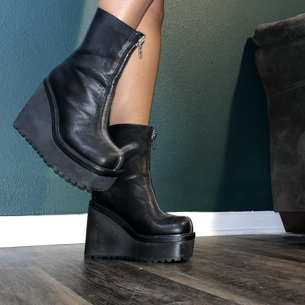 Dolls Kill wedge boots Size women’s 8 dollskill... Depop