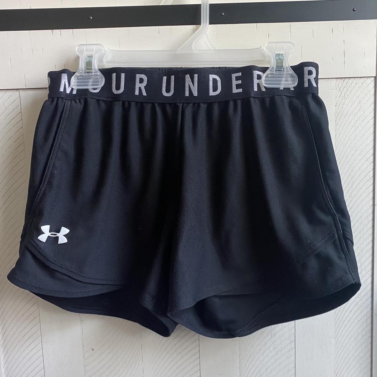 Under Armour Womens Black And White Shorts Depop 6226