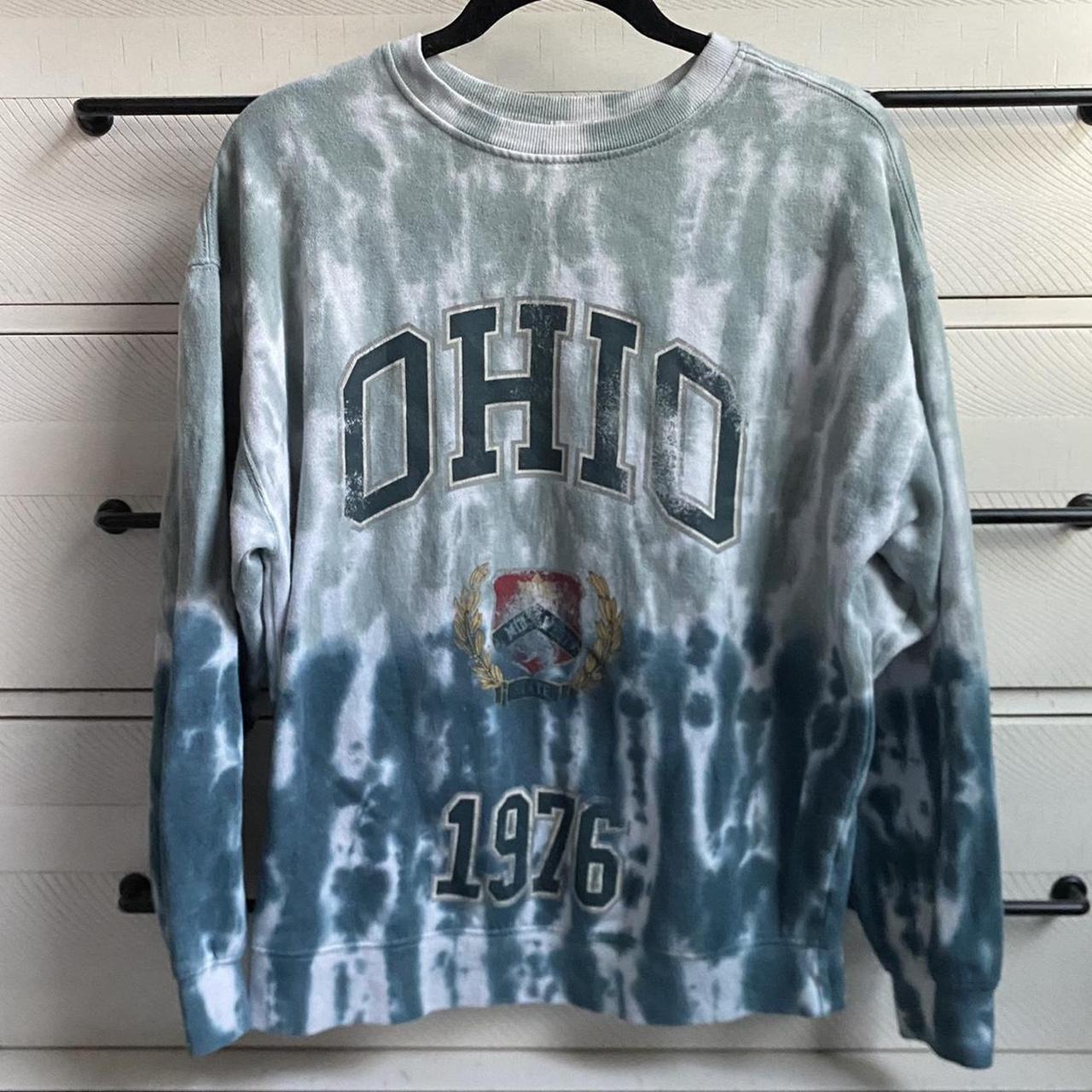 Garage Sage Green and Teal Tie Dye Ohio 1976