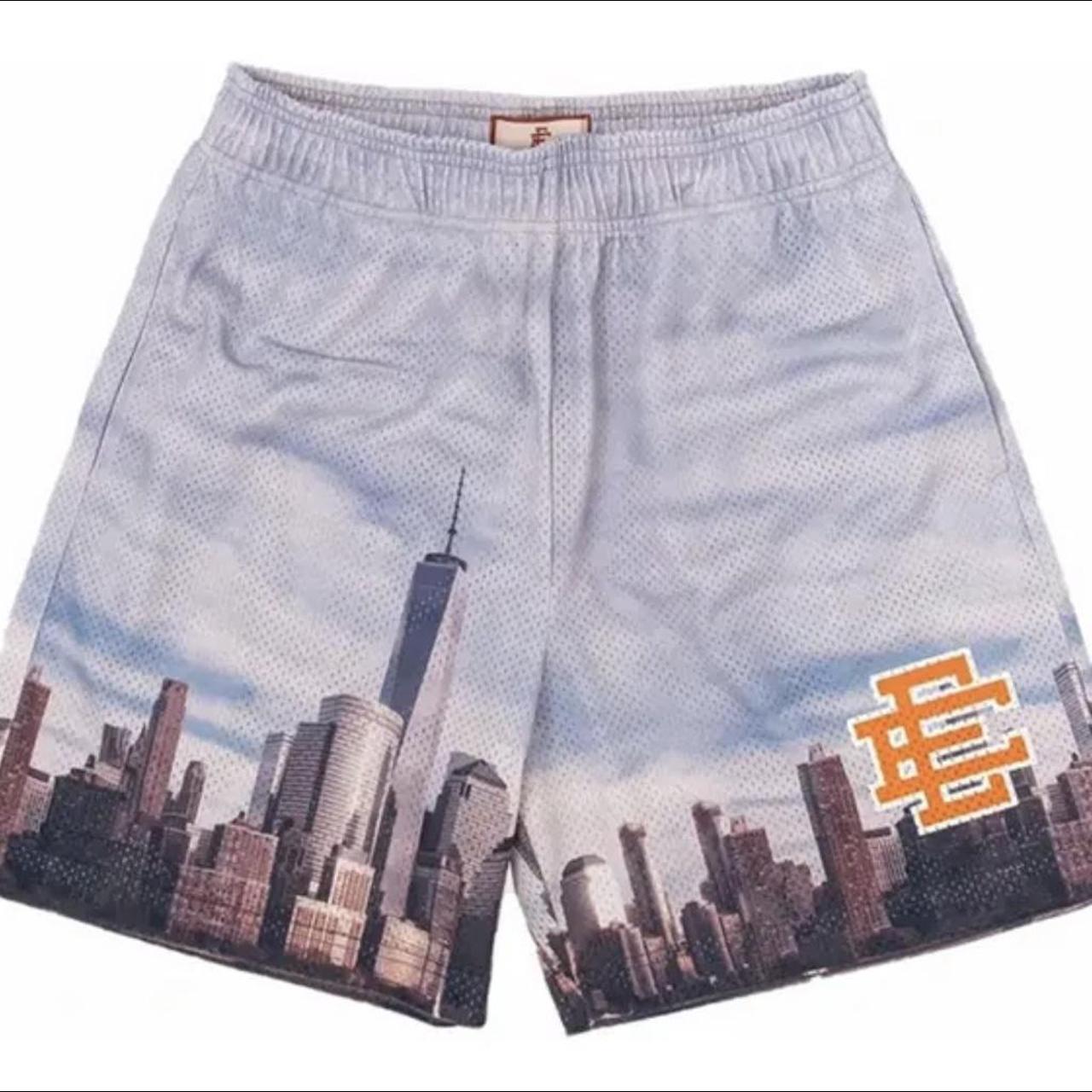 Eric Emanuel NEW YORK CITY SKYLINE Black Shorts