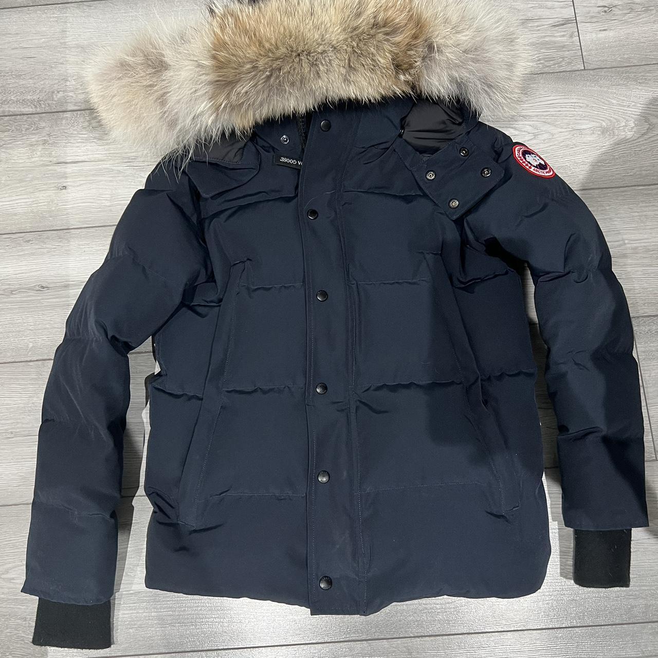 Canada Goose Wyndham Parka Marina Navy size... - Depop