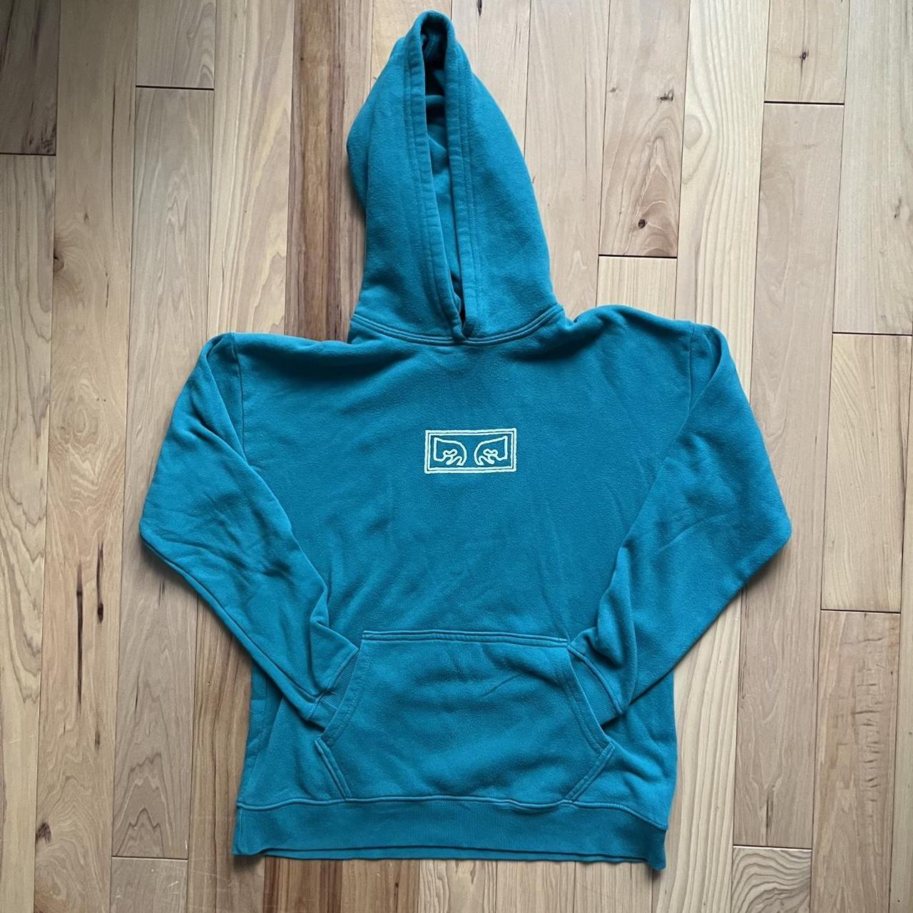 Teal obey outlet hoodie