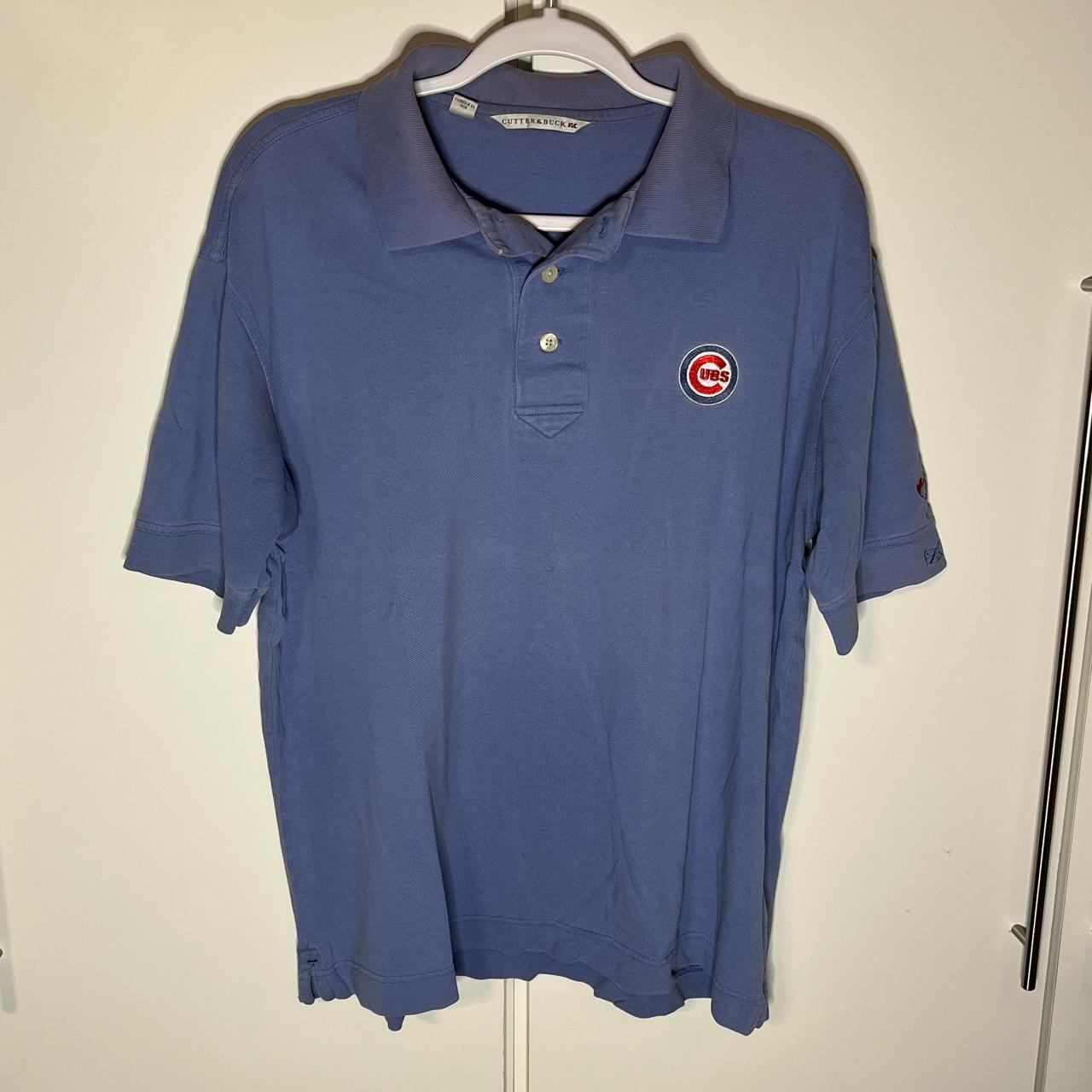 Medium, Vintage Antigua Polo Shirt with Chicago Cubs - Depop