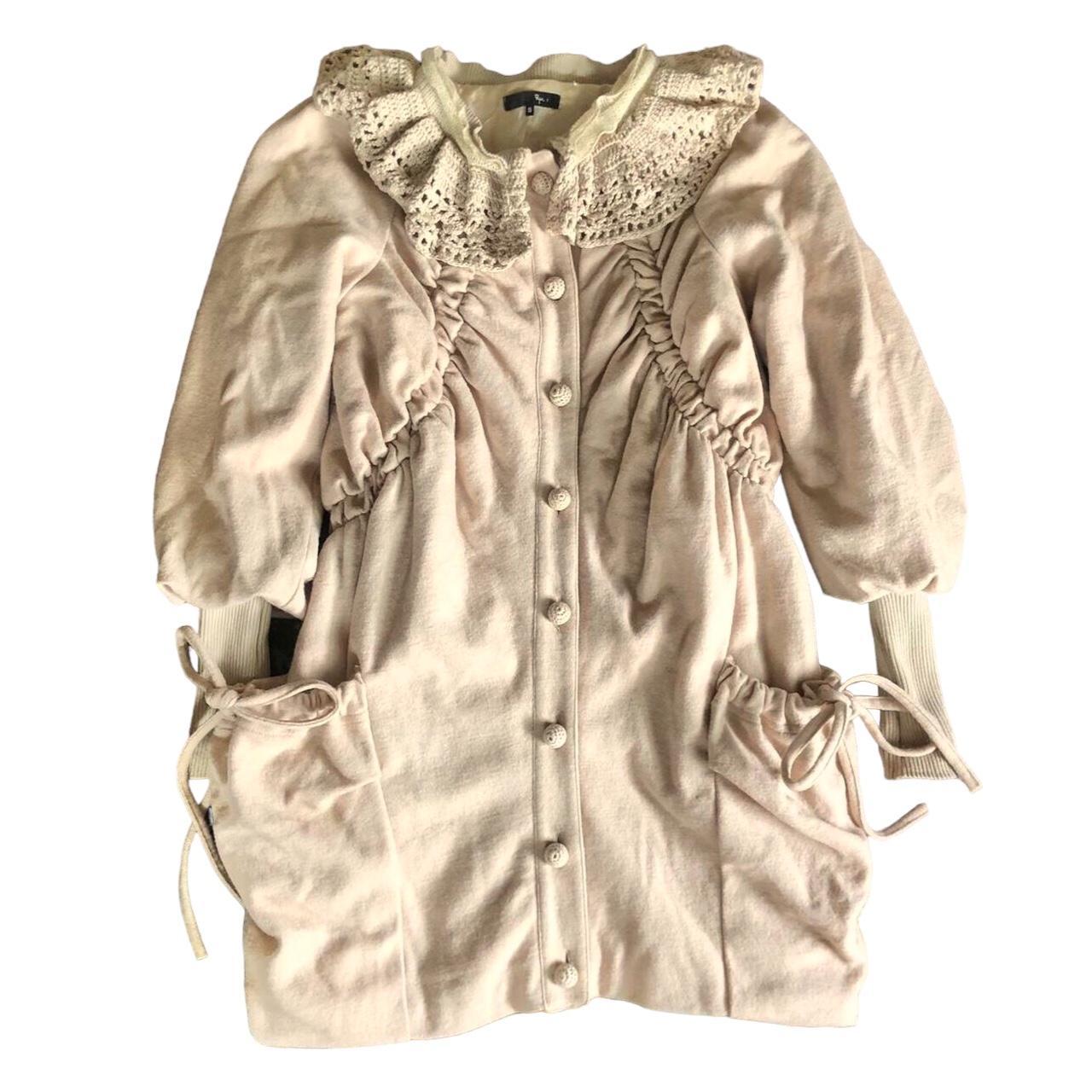 Rye Knit Ivory Jacket Size Small Womens Long Cream... - Depop