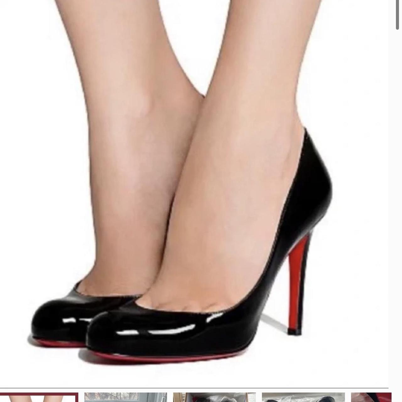 Brand New- Louboutin Fifille 100 Patent Black- | Depop