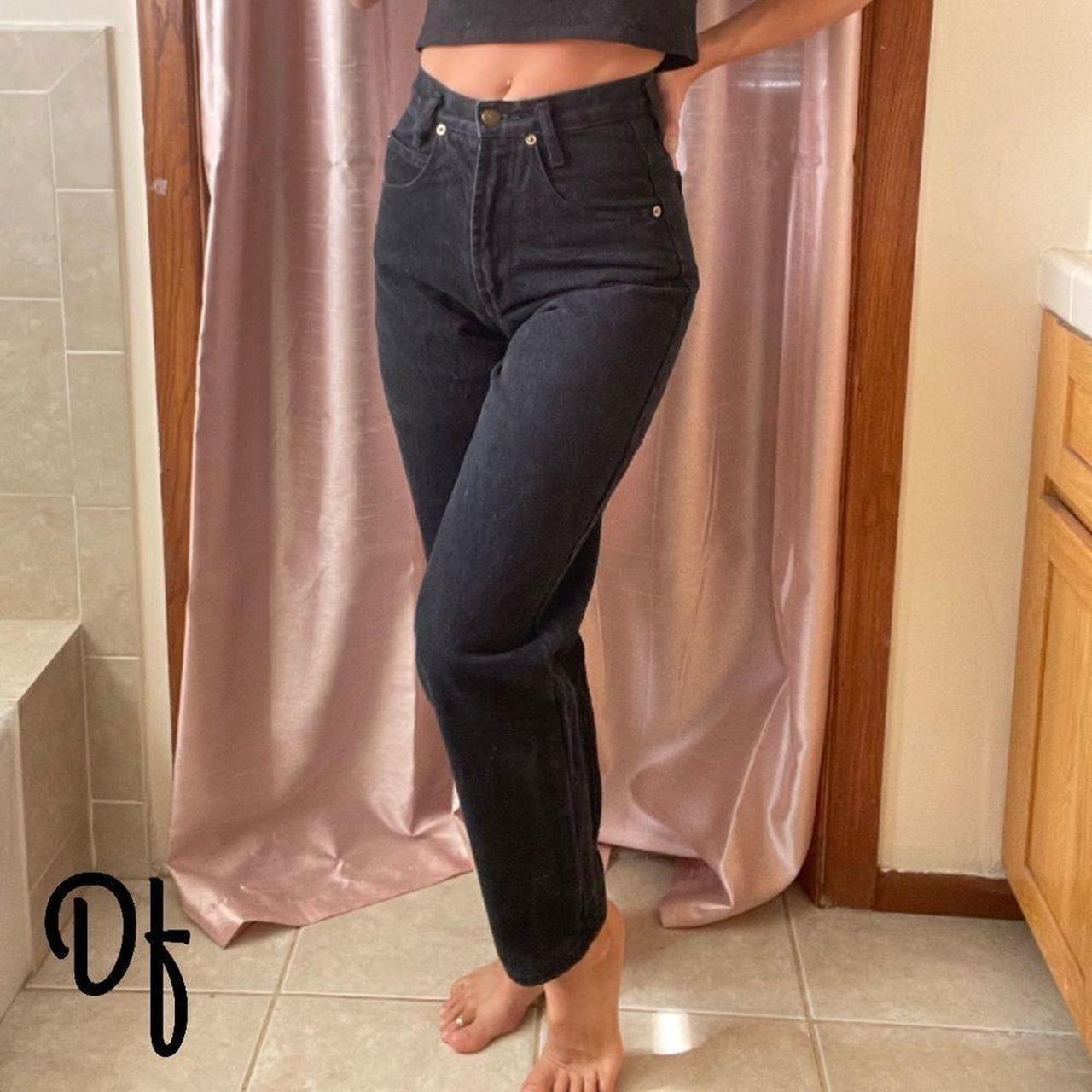 VTG Paris Blues Black High Waisted Jeans 24...