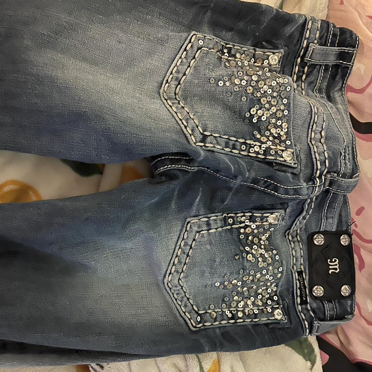Miss Me Glitter Skinny Jeans #Y2K #vintage #cute - Depop