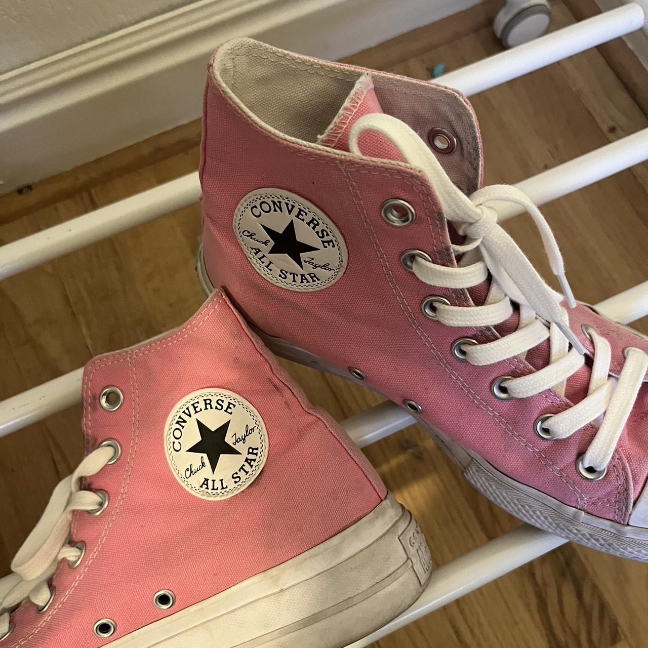 Pink platform converse women s size 8 the tongue