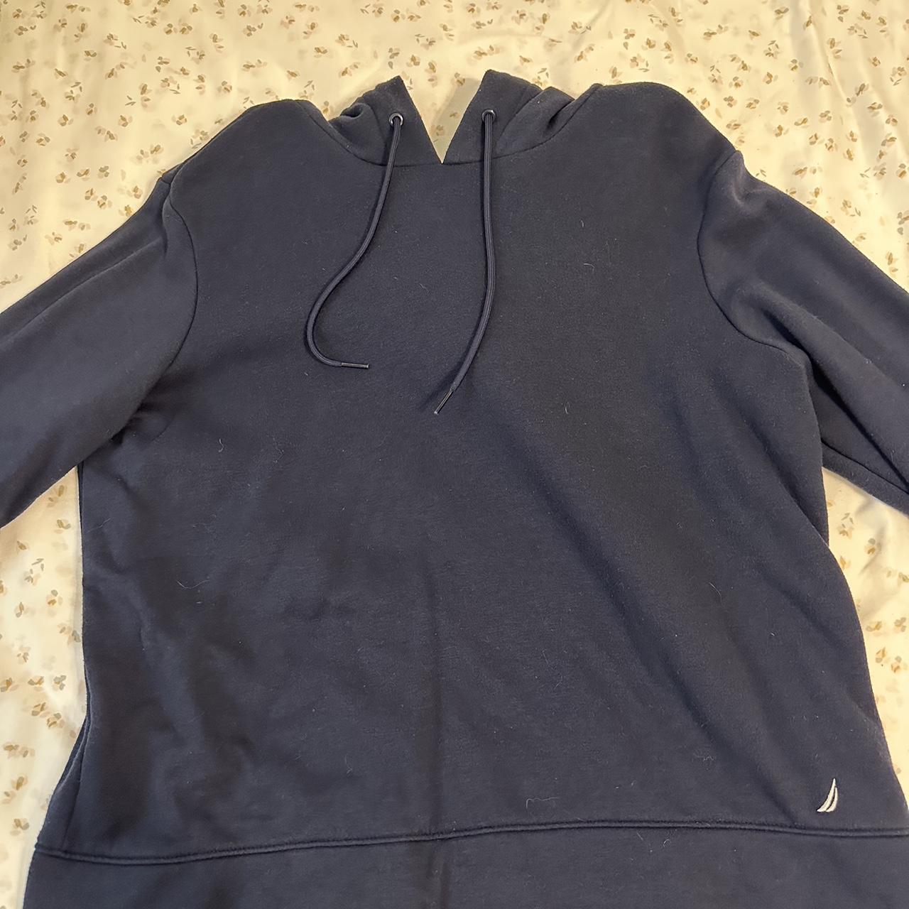 Nautica Navy Blue Hoodie - Depop