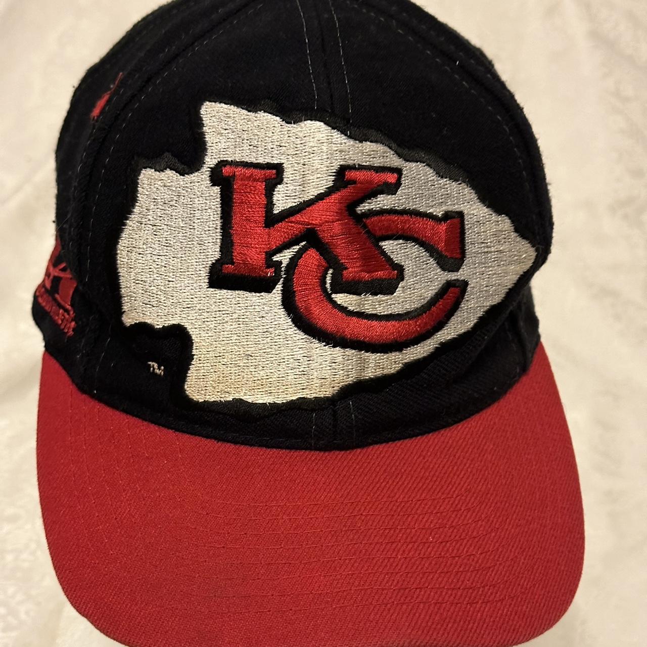 VTG Kansas City Chiefs Splash Paint Snapback Hat Cap Pro Line Logo