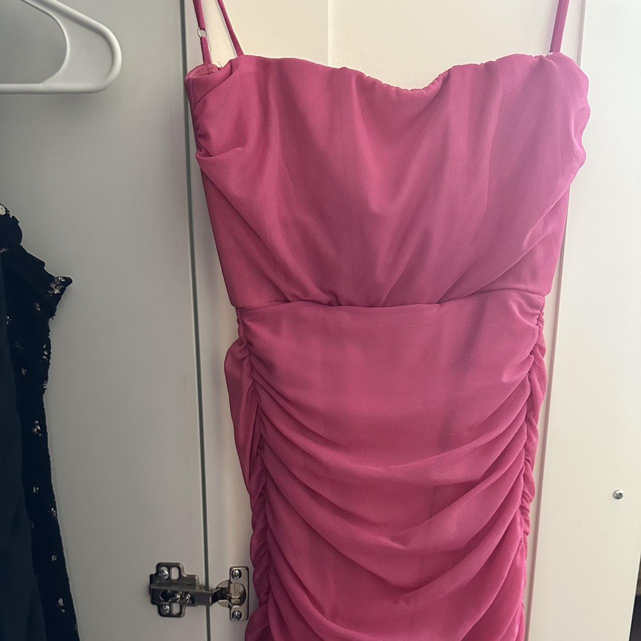 Lucy in the Sky Women's Pink Dress Depop