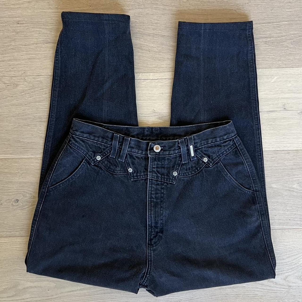 Rocky Mountain Dark Wash Jeans, Bareback Western - Depop