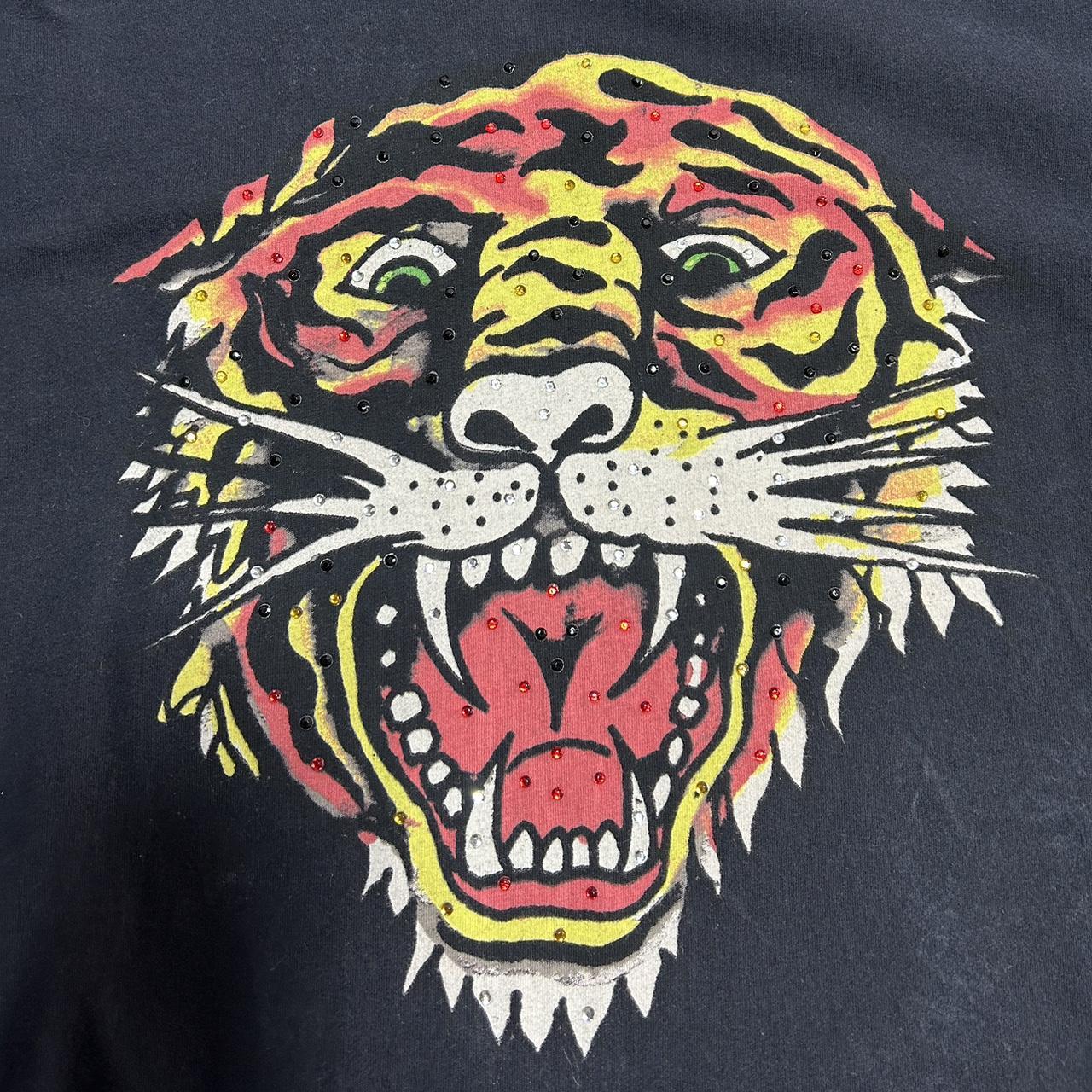 Ed Hardy Y2K Bedazzled Tiger Long Sleeve Condition Depop