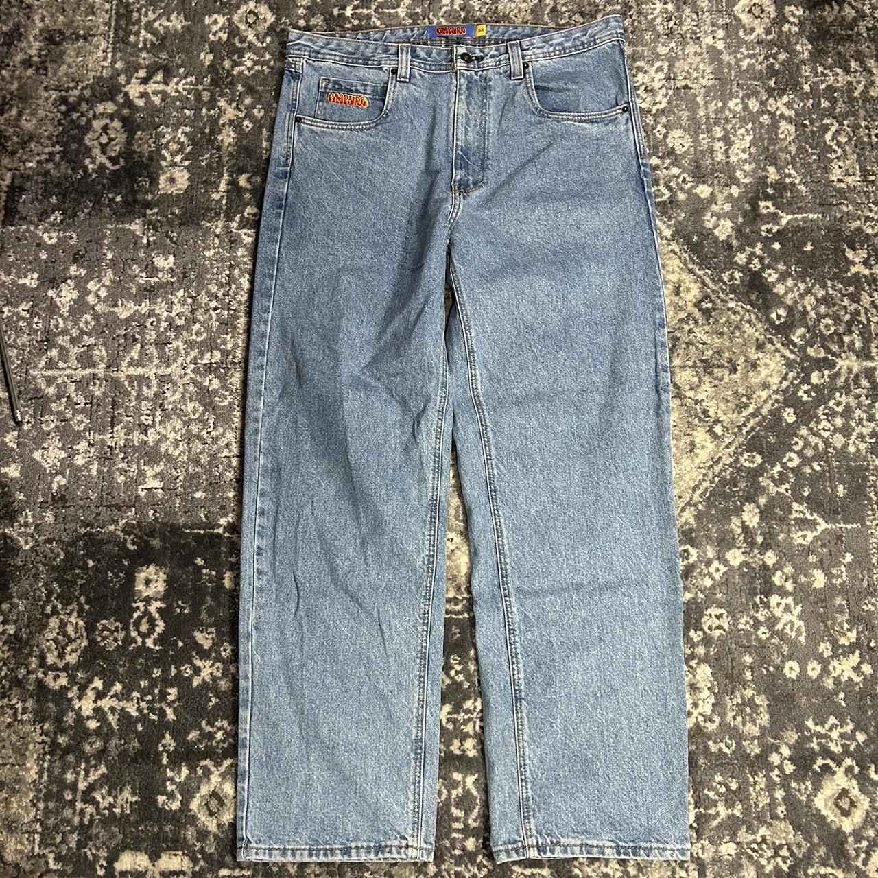 EMPYRE BAGGY EMBROIDERED LIKE JNCO JEANS... - Depop