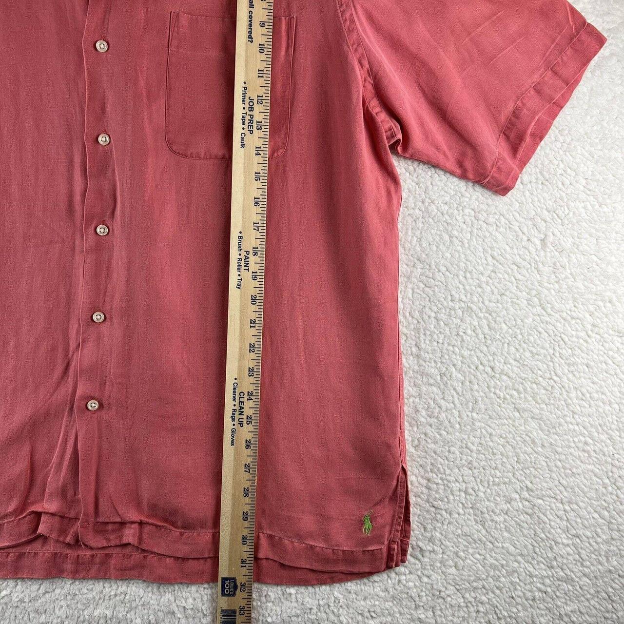 トップス 90s Polo by Ralph Lauren Caldwell pink VTG 90s POLO RALPH LAUREN Camp Caldwell Loop Collar | Depop
