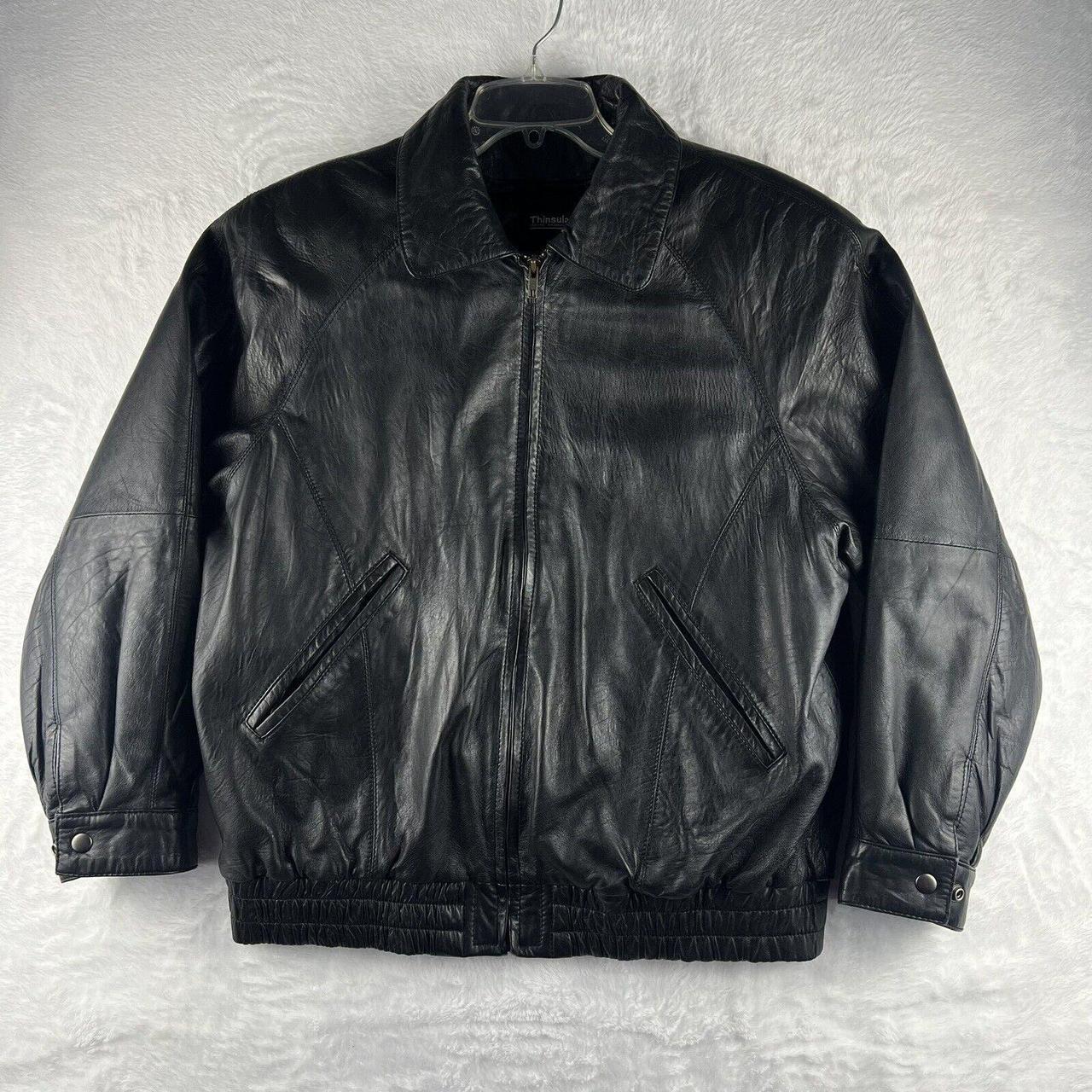 Vintage Wilson’s black leather store men’s bomber jacket size large