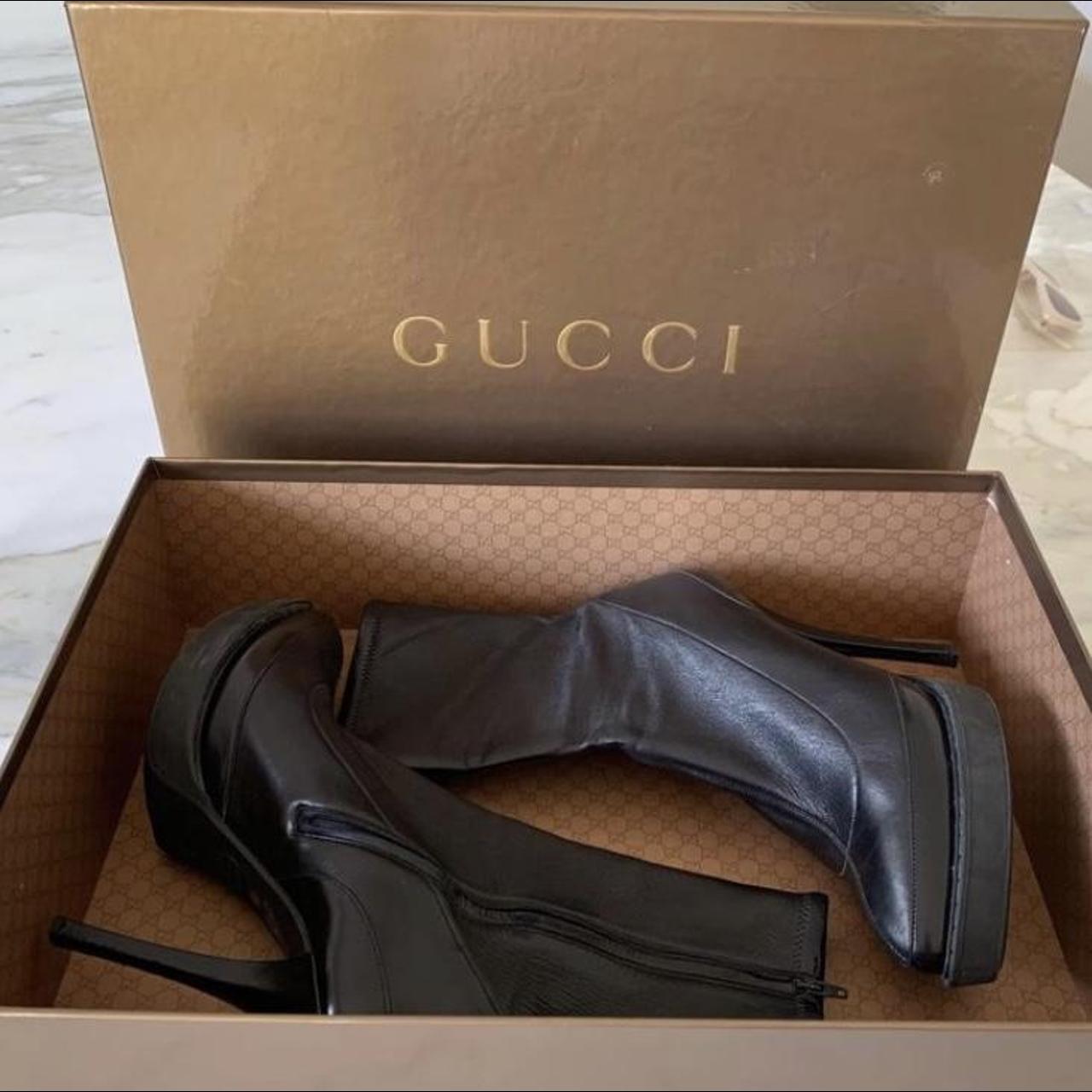 DISCOUNTED***GUCCI Wimbledon Nappa Stretch Boots -... - Depop