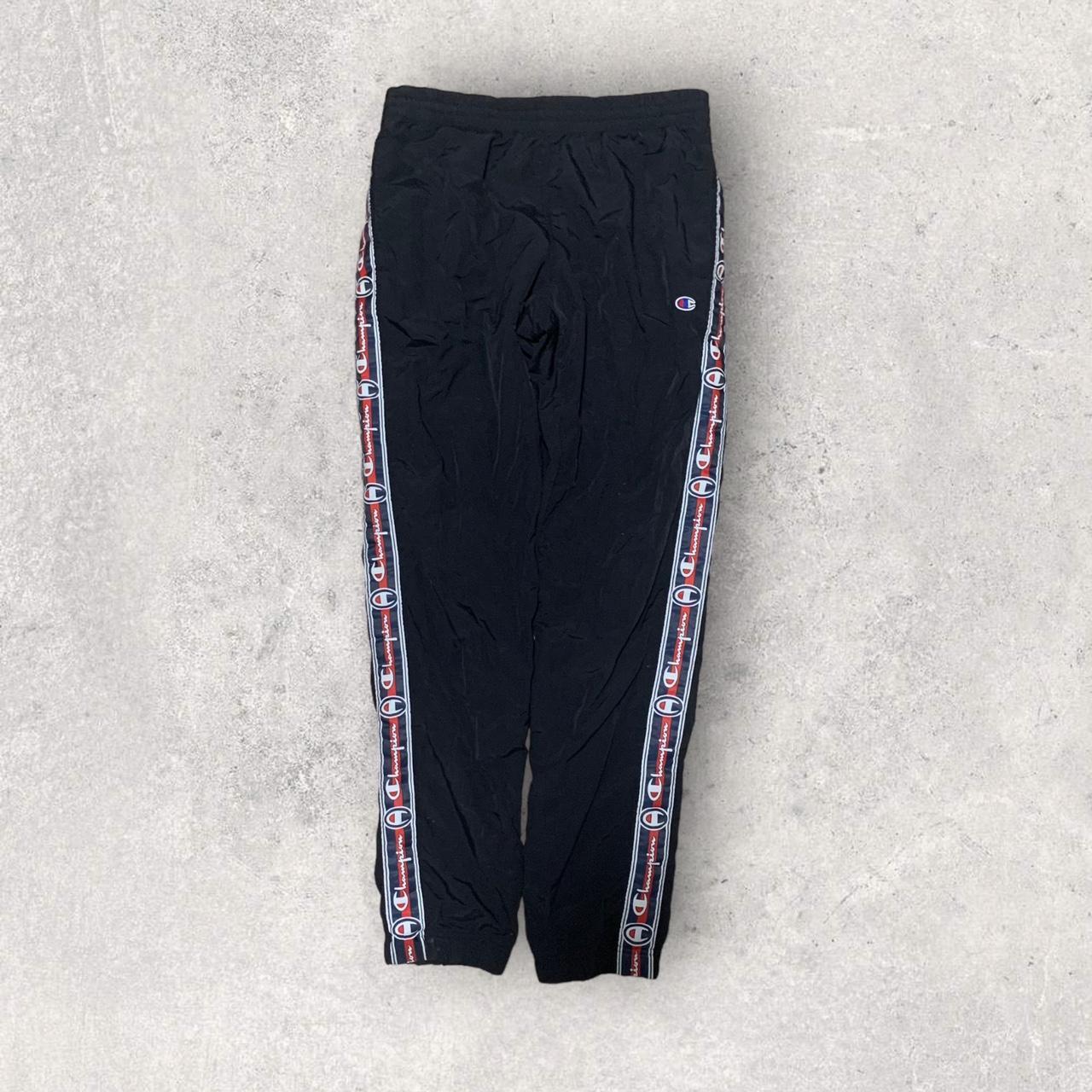 Champion vintage track pants black men s XS Depop