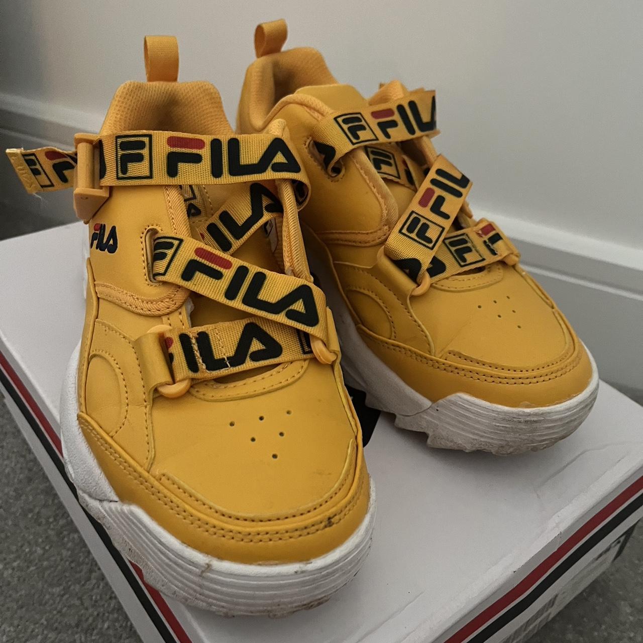 Fila fast charge yellow logo trainers Worn once