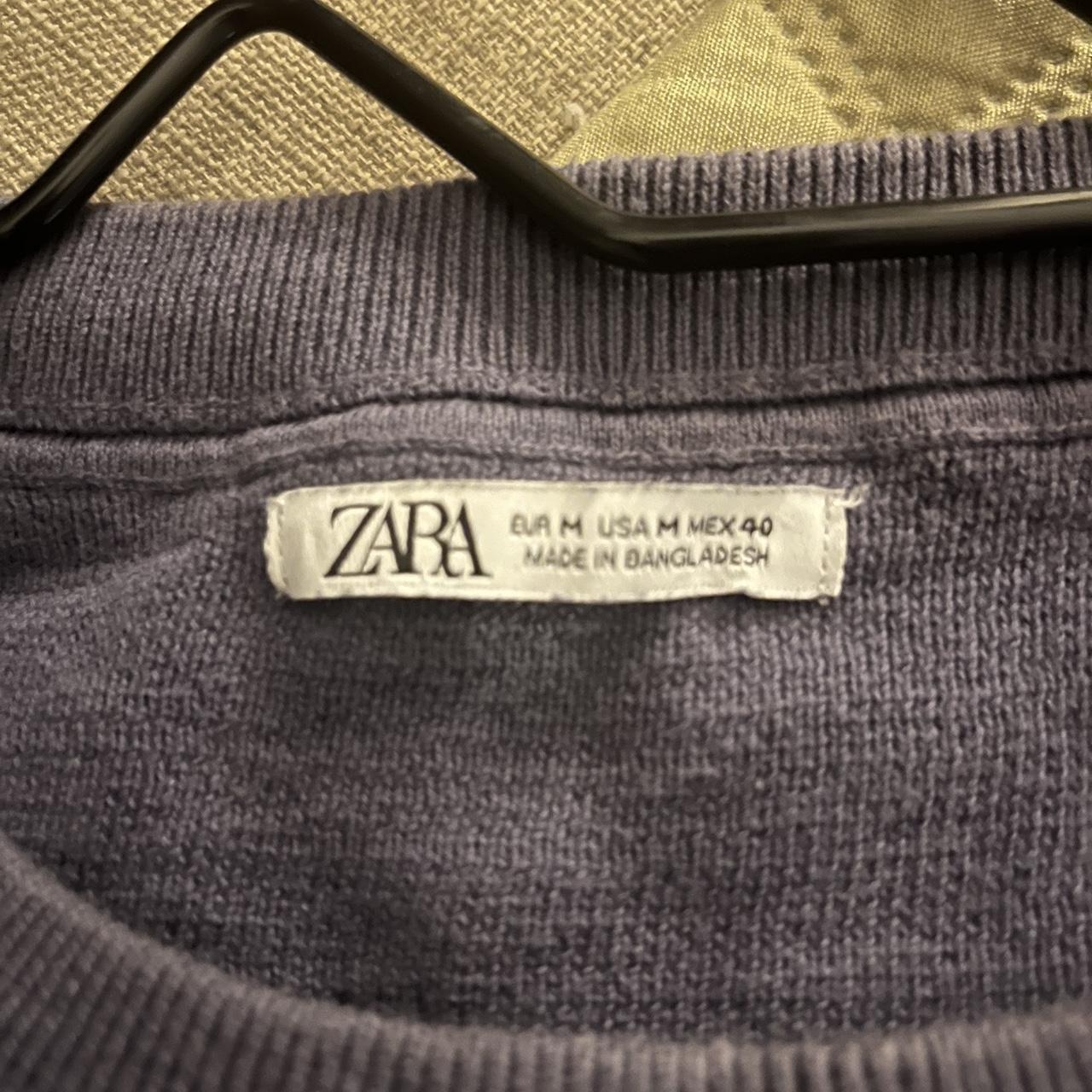 Zara mens crew neck periwinkle (purple/blue)