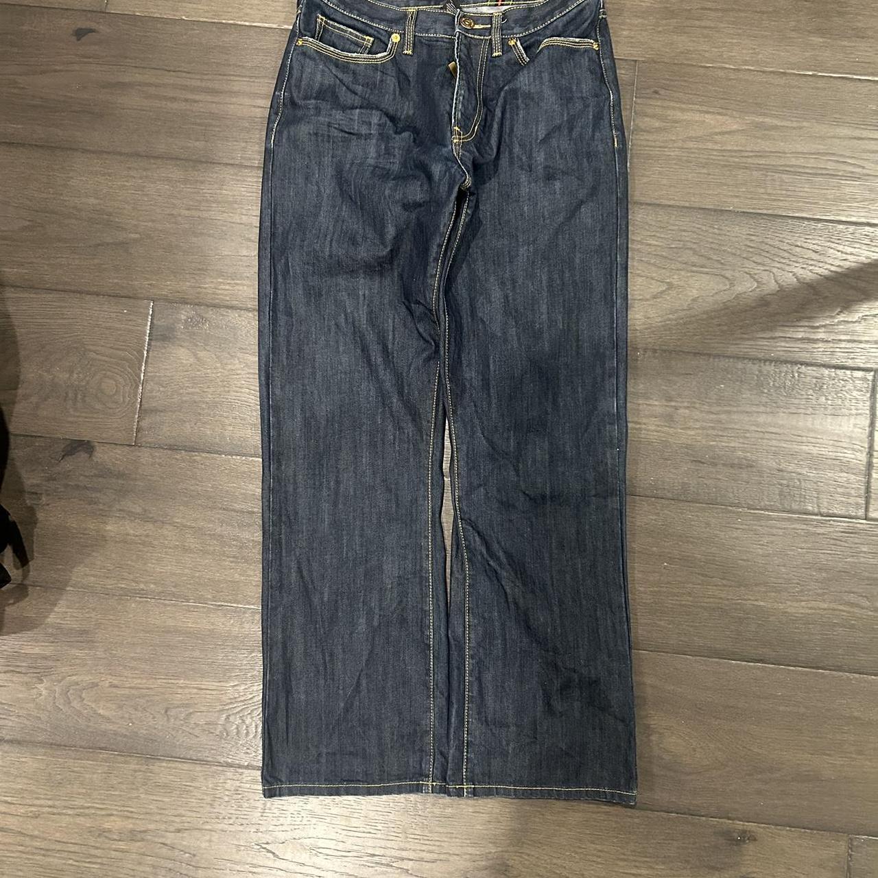 baggy sean john jeans with embroidery on back pls... - Depop